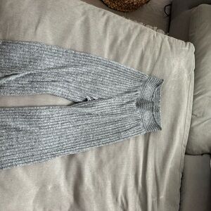 Z Supply Charcoal Ribbed Knit Pants